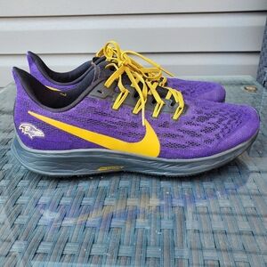 Nike Zoom Running Shoes Baltimore Ravens Colors Men’s Size 12 Purple Gold